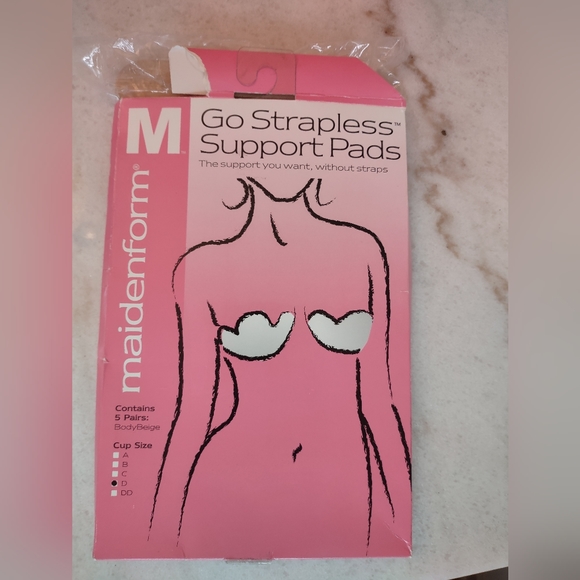 NWT Maidenform Beige Strapless Support Pads - D - Picture 2 of 4